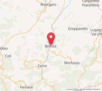 Map of Bettola, Emilia-Romagna