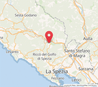 Map of Beverino, Liguria