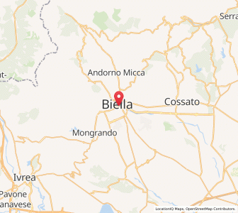 Map of Biella, Piedmont