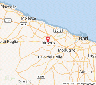 Map of Bitonto, Apulia