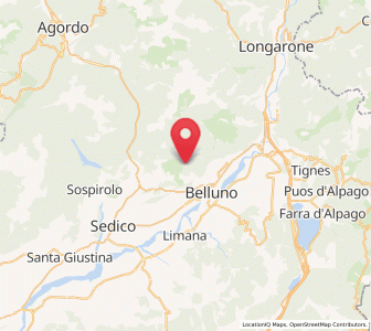 Map of Bolzano Bellunese, Veneto