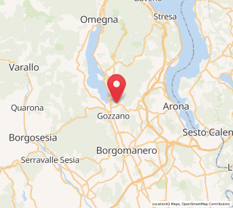 Map of Bolzano Novarese, Piedmont