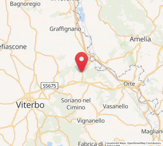 Map of Bomarzo, Lazio