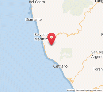 Map of Bonifati, Calabria