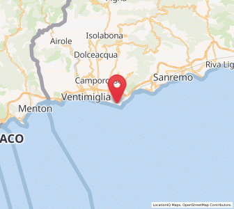 Map of Bordighera, Liguria