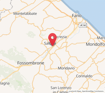 Map of Borgaccio, The Marches