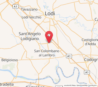Map of Borghetto Lodigiano, Lombardy