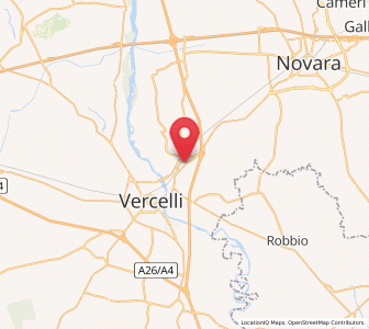 Map of Borgo Vercelli, Piedmont