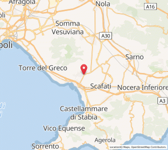 Map of Boscoreale, Campania