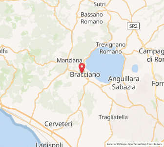 Map of Bracciano, Lazio