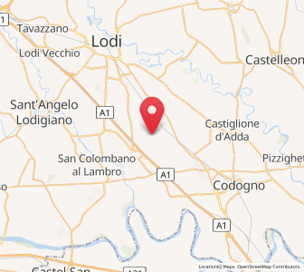 Map of Brembio, Lombardy