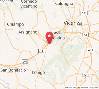 Map of Brendola, Veneto