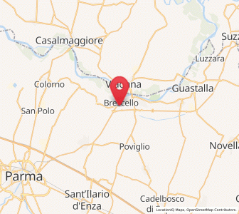 Map of Brescello, Emilia-Romagna