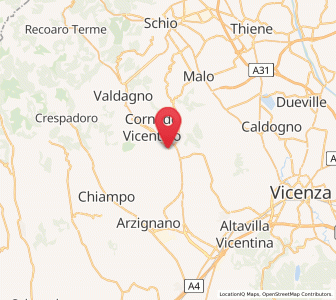 Map of Brogliano, Veneto