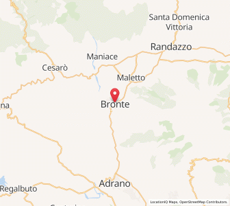 Map of Bronte, Sicily