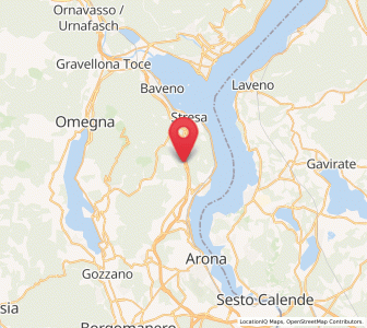 Map of Brovello, Piedmont