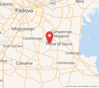 Map of Brugine, Veneto