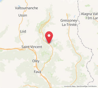 Map of Brusson, Aosta Valley