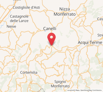 Map of Bubbio, Piedmont