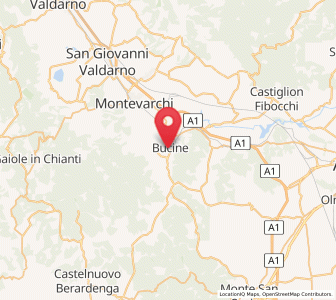 Map of Bucine, Tuscany