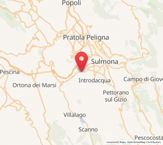 Map of Bugnara, Abruzzo