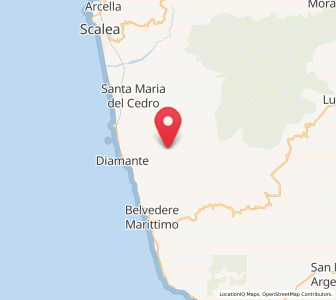 Map of Buonvicino, Calabria
