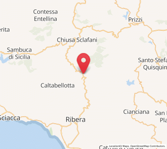 Map of Burgio, Sicily