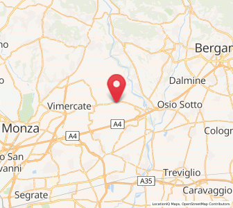 Map of Busnago, Lombardy