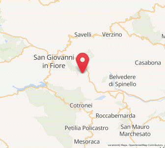 Map of Caccuri, Calabria