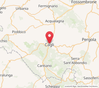 Map of Cagli, The Marches