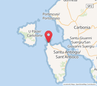 Map of Calasetta, Sardinia