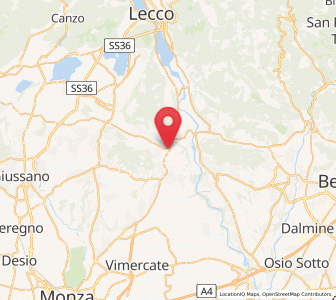 Map of Calco, Lombardy