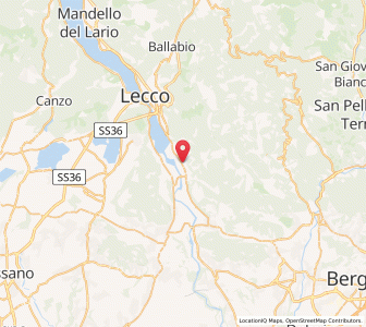 Map of Calolziocorte, Lombardy