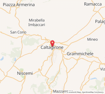 Map of Caltagirone, Sicily
