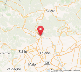 Map of Caltrano, Veneto