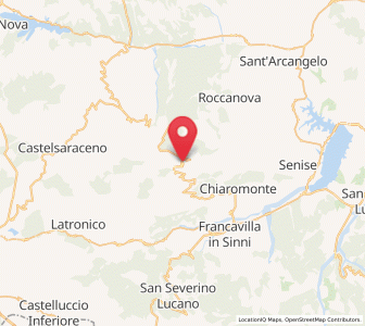 Map of Calvera, Basilicate