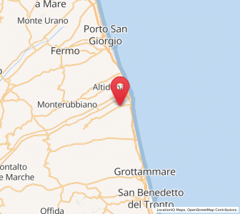 Map of Campofilone, The Marches