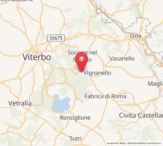 Map of Canepina, Lazio