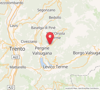 Map of Canezza, Trentino-Alto Adige