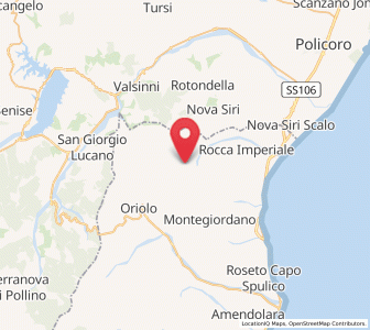 Map of Canna, Calabria