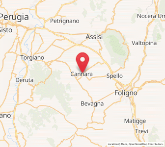 Map of Cannara, Umbria