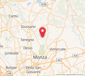 Map of Canonica, Lombardy