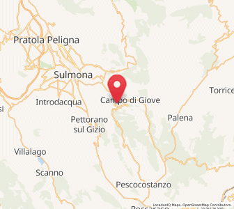 Map of Cansano, Abruzzo