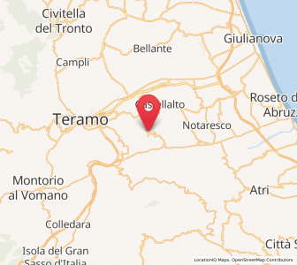 Map of Canzano, Abruzzo
