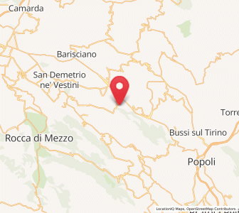Map of Caporciano, Abruzzo