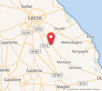 Map of Caprarica di Lecce, Apulia