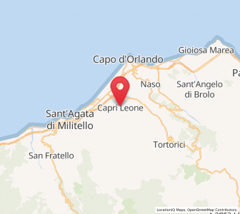Map of Capri Leone, Sicily