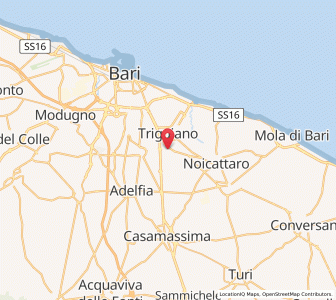 Map of Capurso, Apulia