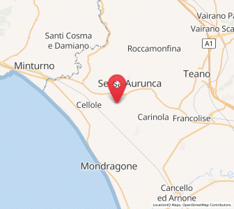 Map of Carano, Campania