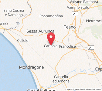 Map of Carinola, Campania